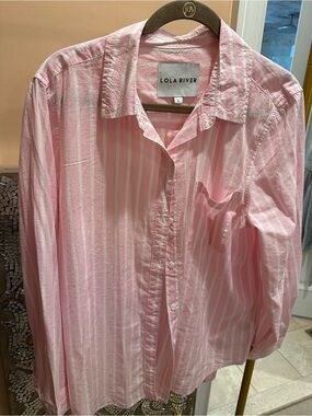 Lola River Pink Stripe Button-Down Shirt